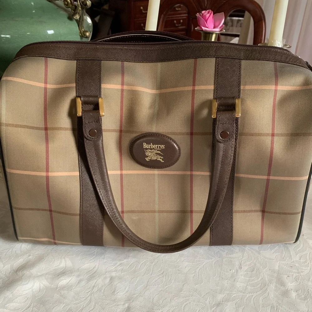 Vintage Burberrys Tan and Brown Plaid